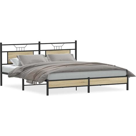 Maison Exclusive - Bettgestell ohne Matratze Sonoma-Eiche 160x200