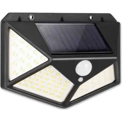 Applique murale solaire extérieure étanche, lampe de sécurité à détection de présence humaine pour jardin et cour (1/3)