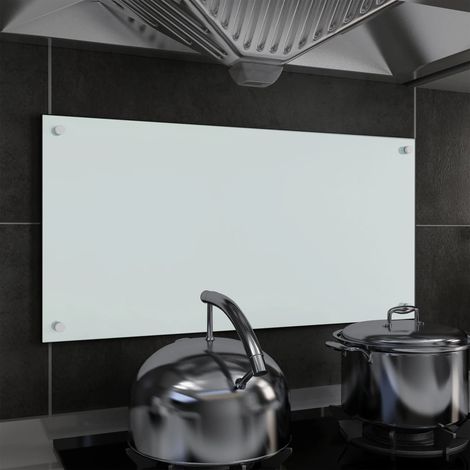 FIMEI Dosseret de cuisine Blanc 80 x 40 cm Verre trempé (1/5)
