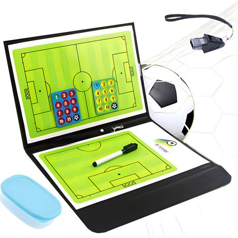 1 Tableau tactique magnétique, pliable, couverture en cuir PU, marqueurs effaçables, pour entraînement de football(Q3 : Nouveaux produits pour le mois d'août) (1/5)