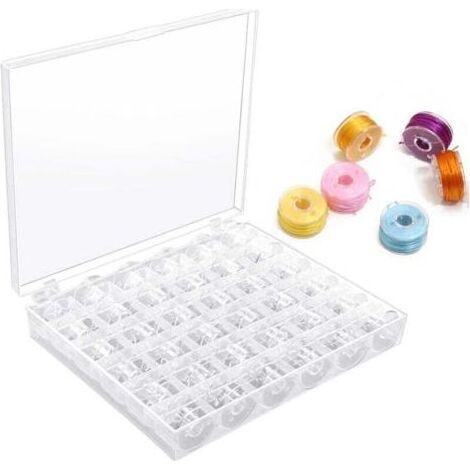 36pcs Canette Machine A Coudre Singer, Accessoires Couture, Canettes De Couture, Canettes De Machine À Coudre Transparentes Avec Boîte De Rangement, Bobines Universelles En Plastique De Haute Qualité (1/5)