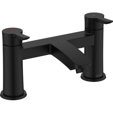 Bristan Apelo Bath Filler Black Bath Filler Mixer Tap with Ceramic Discs