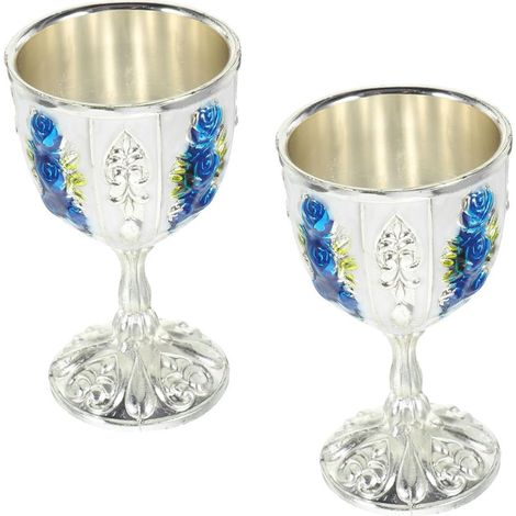 Lot de 2 Gobelets Réutilisables en Fer de Style Européen Vintage, Solides et Faciles à Tenir, Maison Décoration (1/5)