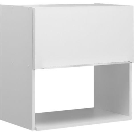 Meuble cuisine haut niche-four CLASSIK 60 cm 1 abattant blanc L.60 x P.35 x H.60 cm