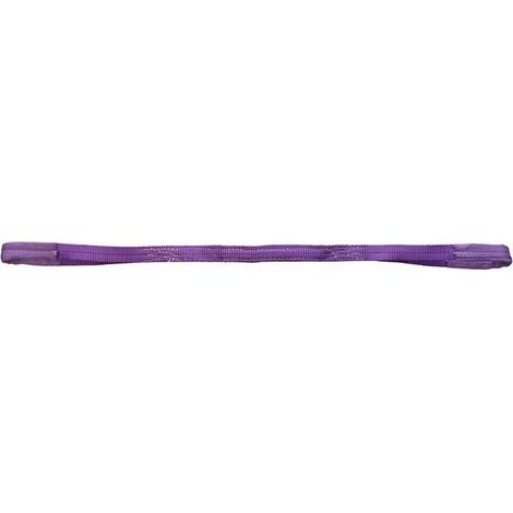 Cinghia di carico da 1 m/30 mm/1 t con anelli alle estremità, viola