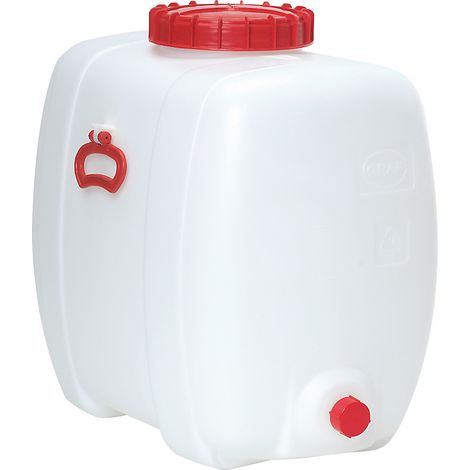 Graf – Réservoir petit format 60 l – Polyéthylène qualité alimentaire – L 550 x l 350 x h 500 mm – 2 poignées 30 kg – Bonde et couvercle inclus (1/3)