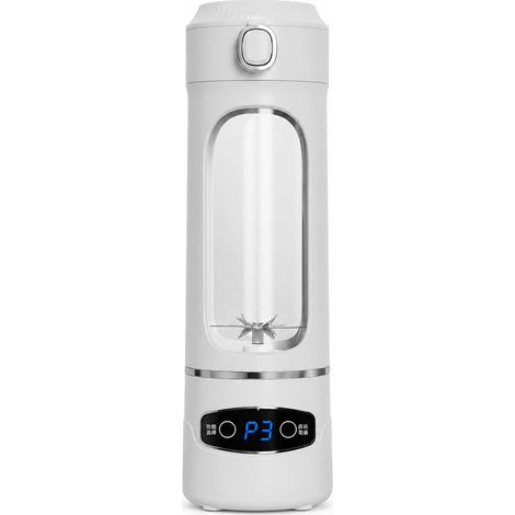 Blender Portable Rechargeable Blanc AJ-02, Gobelet à Jus et Broyage de Glace, Maison et Extérieur (1/5)