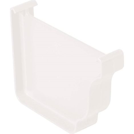 First Plast – Raccord pour gouttière droite/gauche PVC blanc – Résistant aux intempéries – Certification UNI EN 607 – Pour fermeture efficace