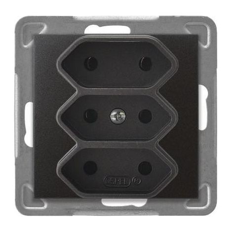 Presa elettrica Ospel gp-3y/m/50 3 unità incassabile