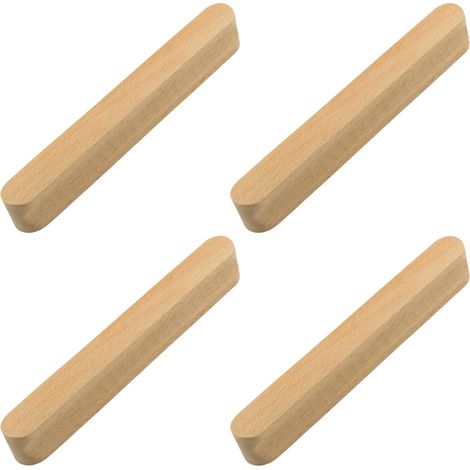 Poignées auto-adhésives pour meubles, 4 pièces Boutons en bois sans perçage Poignées adhésives à montage instantané Poignées de porte coulissante avec vis pour placard, tiroir, fenêtre, porte (1/5)