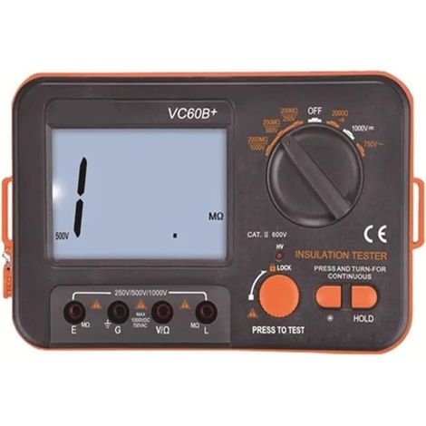 Testeur De Résistance D'isolement Numérique VC60B+ LCD Isolation Haute Tension Court-circuit Entrée Alarme (1/3)