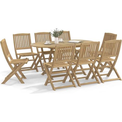Teenpull – Gartenstühle 8 Stk. Klappbar 44x50x88 cm Massivholz Akazie (1/5)