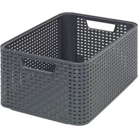Curver Style M Basket de storage Rattan Grey - Curver Style M Basket de storage Rattan Grey (1/5)