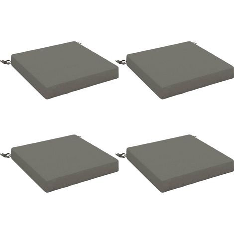 Coussins de siège 4 pièces SOEST 4 pc 100 % polyester Gris vidaXL