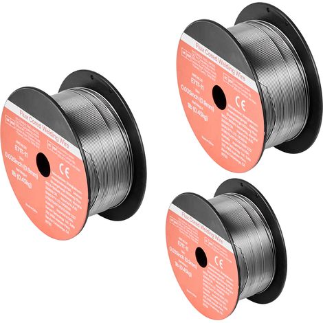 Mophorn Filo MIG per Saldatura, E71T-GS 0,9 mm 0,45 kg, in Acciaio Dolce Senza Gas con Minimi Schizzi per Saldatura ad Arco in Ogni Posizione, Autoprotetto per Applicazioni Esterne, Set di 3 Rotoli (1/5)