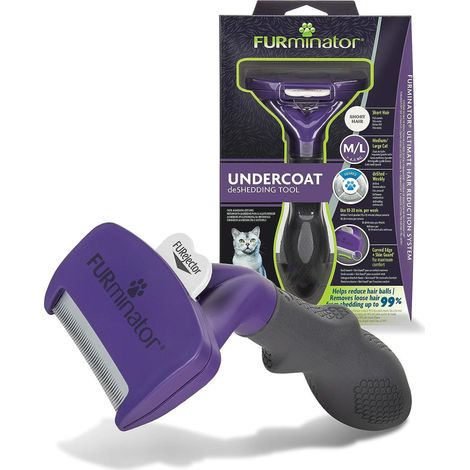 Brosse de chat Furminator Cat Short Cheveux - Taille M / L ( 4,5 kg) (1/5)