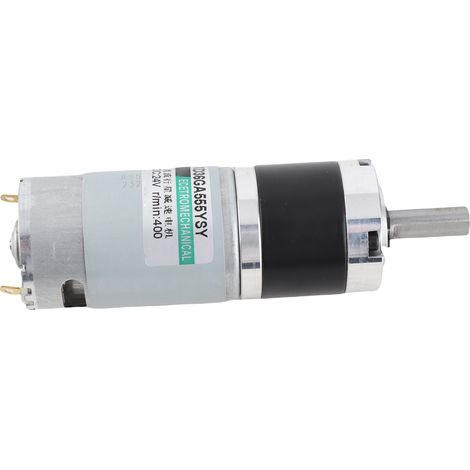 Moteur à engrenages 400 tr/min rotation CW CCW couple élevé vitesse réglable réducteur 24V CC (1/5)