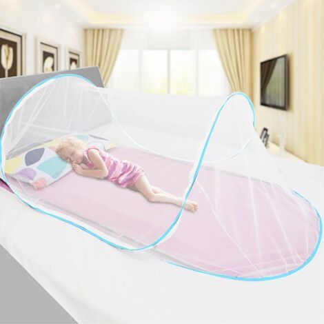Moustiquaire pop-up pour lit simple, 200 x 80 x 56 cm, pliable, filet de voyage, moustiquaire pop-up pour lit simple, camping, chambre à coucher, extérieur, pour prévenir efficacement les moustiques (1/5)