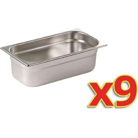 Bac Inox GN 1/3 - Vogue - Lot de 9 (1/5)