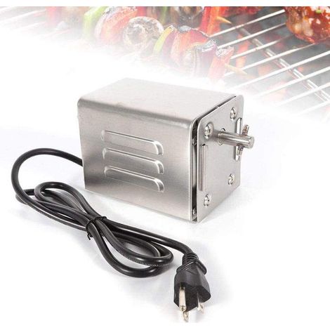 1 unité Moteur électrique barbecue, 15 W, acier inoxydable, capacité 70 kg, rotation lente, idéal pour rôtisserie extérieure et viandes entières (1/5)