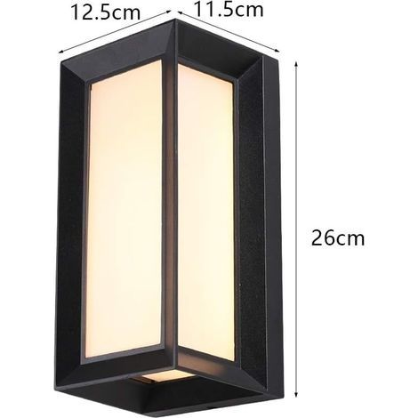 Außenwandleuchte, 18 W, E27, Aluminium, IP54 wasserdicht, Anthrazitgrau (1/4)