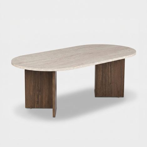 Moderner Wohnzimmer-Beistelltisch aus Melamin 60x40 in Sable