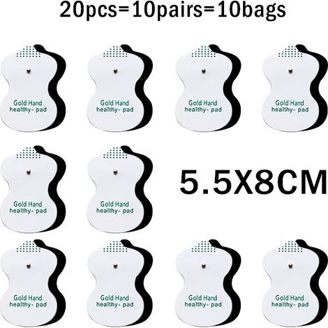 Lot de 10 électrodes 44 cm pour appareil d'électrostimulation musculaire et nerveuse (TENS/EMS) - Appareil de massage amincissant 00923