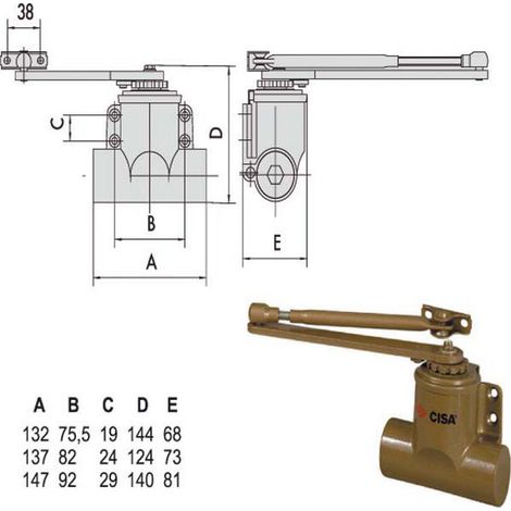 Cerradura tradicional oro 60130-01-0-98 Cisa