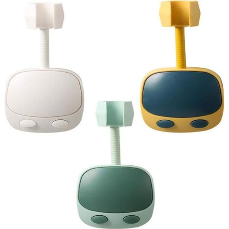 3 Pièces Ventouse Support de Douche Reglable Sans Perçage,Support de Douchette Ventouse Orientable,Ventouse Support Mural Douchette Douche Salle de Bain,Support de Pommeau de Douche-Fei Yu (1/5)