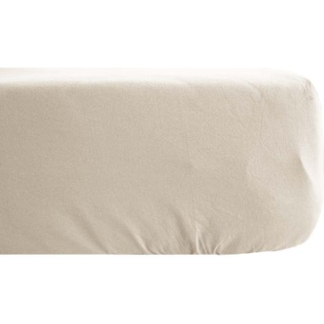 Drap housse SONATE lin lavé froissé 90x190 cm (1/5)