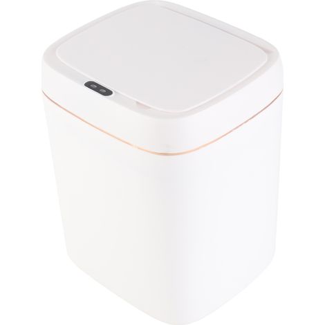 Poubelle automatique sans contact avec capteur de mouvement, 11 litres, en plastique, rectangulaire, pour chambre, cuisine, hôtel et bureau. (1/5)