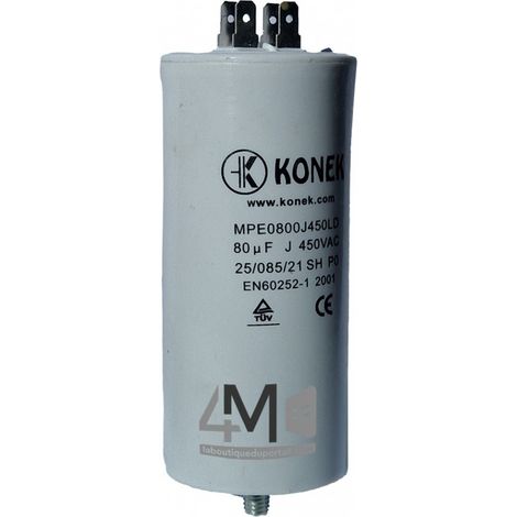 Condensateur Démarrage Moteur 80 µF / 450 V