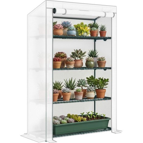 Four-Tier Mini Greenhouse - Grey/White (1/5)