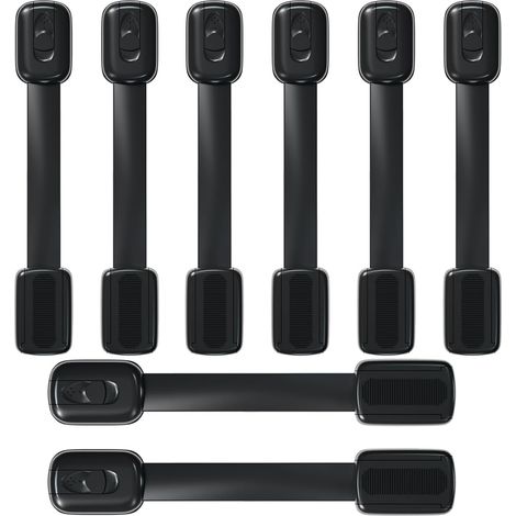 Serrure De Sécurité Pour Tiroir - Sans Perçage - Pour Armoires Réfrigérateurs Machines À Laver Fenêtres - Lot De 8 (1/5)