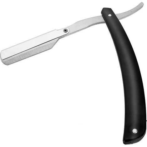 Rasoir droit professionnel en acier inoxydable pour coiffure et barbier (1/5)
