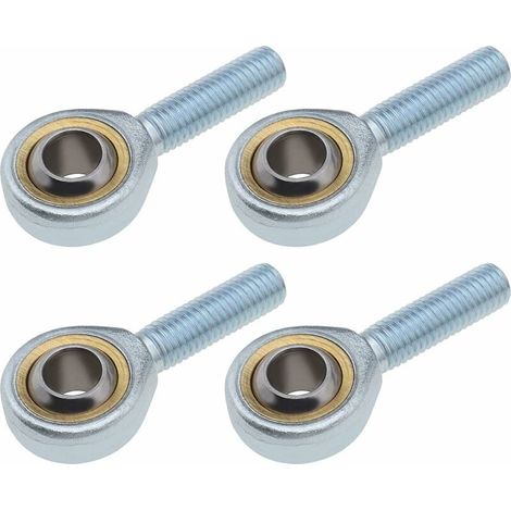 4X SA6 T/K Rose Joint Mâle Embout de Tige Roulements Droite M6x1.0mm en Acier pour Cylindre Hydraulique Forgeage Machine Voiture Amortisseur