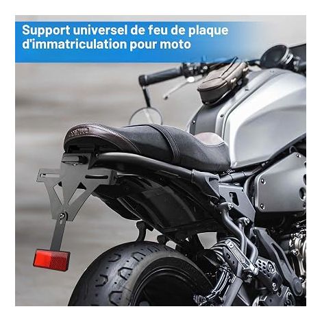 Motorcycle Registration Plate Holder Adjustable Rear (1/4)