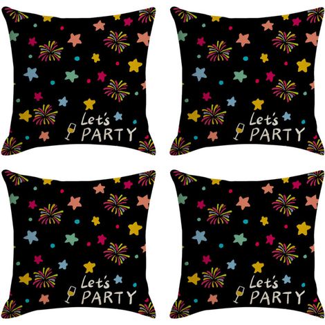 Bonne année Housses de coussin décoratives pour le Nouvel An et les fêtes d'hiver, parfaites pour décorer votre canapé ou votre fauteuil (1/5)
