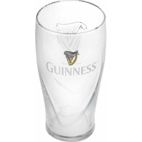 Chope à bière artisanale ING Guinness World Record Pint Glass, transparente, de haute qualité et ornée d'un motif en relief, 470 ml, idéale pour la maison ou les bars.