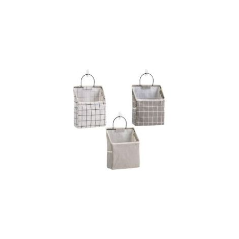 Borsa portaoggetti in tessuto da parete, organizer da appendere alla porta per camera da letto, bagno, cucina (confezione da 3) - Crezuo