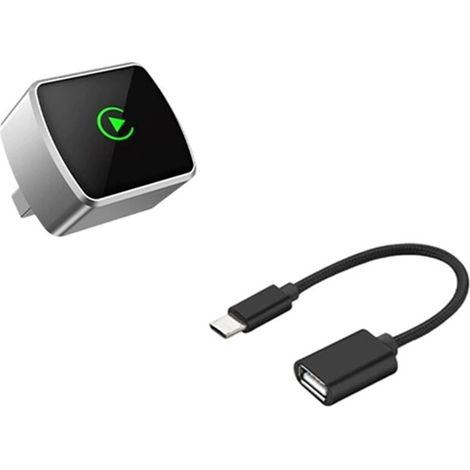 Adatto per box CarPlay wireless 2 in 1, compatibile con Android Auto, fornito con adattatori cablati e wireless, connettività Bluetooth e Wi-Fi stabile, adattatore CarPlay incluso.