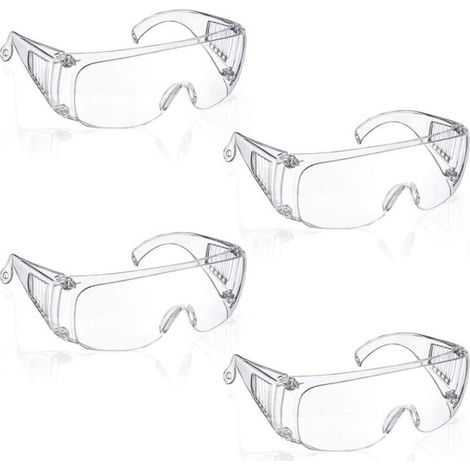 4 pares de gafas de protección, gafas de seguridad transparentes, gafas protectoras para laboratorio, gafas de seguridad (1/5)