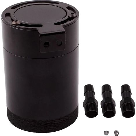 Ölabscheider, 3-Port-Ausführung, 100 % Aluminium, 3/8"-NPT-Ein-/Auslass, Abmessungen 13" x 11" x 9", zertifiziert nach ISO-Normen (1/5)