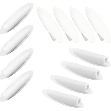 20 Pièces Bouchon de Trou de Poche en Plastique, Inclinable Trou Bouchons, Bouchons de Trou Obliques, 9mm Bouchons pour Trou de Poche Accessoires, Blanc (1/5)