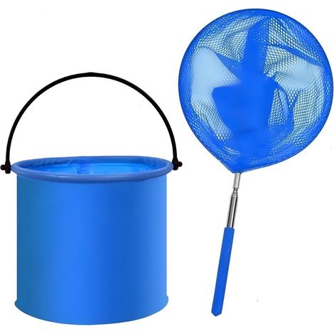 Filet Telescopique - Acier Inoxydable - Maille Nylon Fine - Pour Papillons Poissons Petits Insectes - Longueur Réglable 36-85 cm - Diamètre 20 cm - 1 Pièce (1/5)