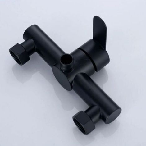 Robinet De Douche En Acier Inoxydable 304, XU, Mitigeur Eau Chaude/Froide, Noir, 1 Pièce - (1/4)