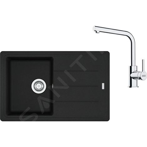Franke - Set de cuisine G263MČ, évier en fragranit BFG 611-78 + robinet FS 3230.031, noir mat/chrome 114.0700.735 (1/4)