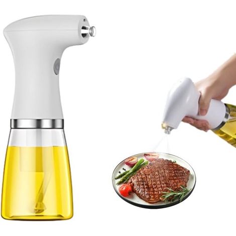 Dailygoods,dispensador de aceite eléctrico ajustable con luz LED,vinagre y salsa de soja,pulverización continua para hornear (1/5)
