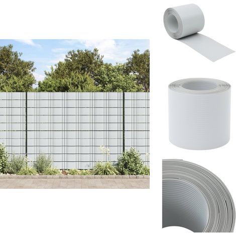 Brises-vues de jardin 10 pcs gris clair 252,5x19 cm PVC - Brise Vue Jardin - Clôture Décorative - Écran De Confidentialité - Pare-vue Extérieur - Protection Solaire (1/5)