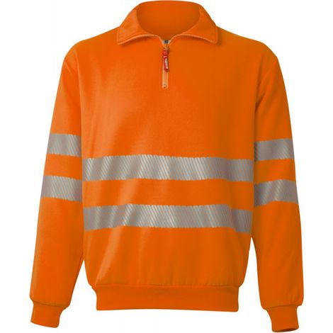 Sudadera Alta Visibilidad con cremallera y cintas reflectantes RS Serie 305704 VELILLA (1/4)